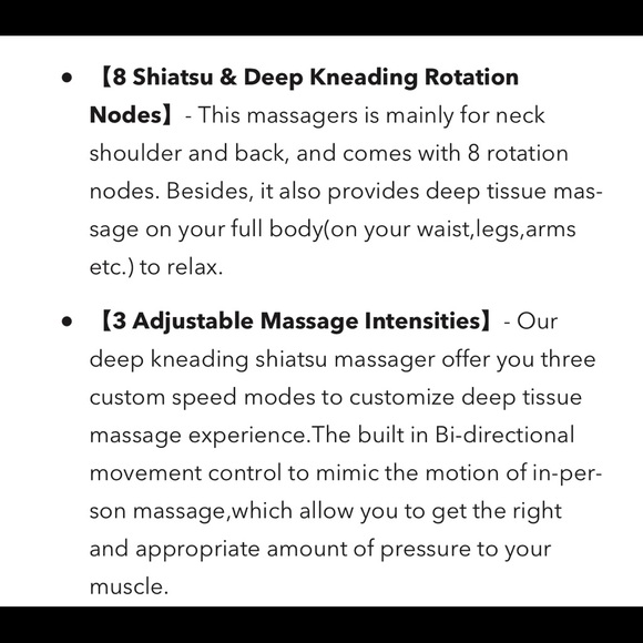NAIPO SHIATSU BACK AND NECK ROTATING MASSAGER WITH HEAT 3D DEEP KNEADING. NEW!!! - Picture 8 of 12